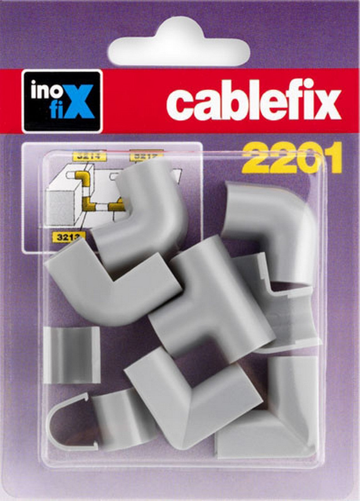 giunti x canalina inofix ( confezione 10pz) grigio cod:ferx.39374