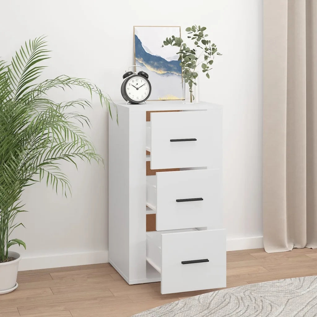 Credenza | Madia | Buffet da pranzo | Armadio da pranzo Bianca 40x33x70 cm in Legno Multistrato