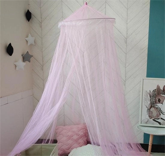 Tenda a capanna, letto a capanna, tenda letto a capanna, grande tenda a capanna da letto portatile (60*250*1050CM) - rosa