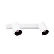Faro Barcelona - Coppia Faretti Orientabili Stan 2 GU10 max 5Wx2 - Metallo, Installazione a Parete o Soffitto, lampadina esclusa - Bianco