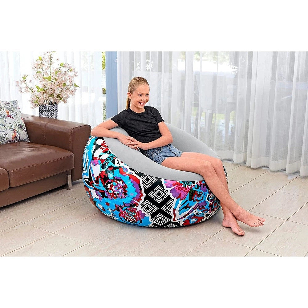 Trade Shop - Poltrona Gonfiabile Puffo Inflate-a-chair 112x112x66cm Floreale Street Art 75111 -