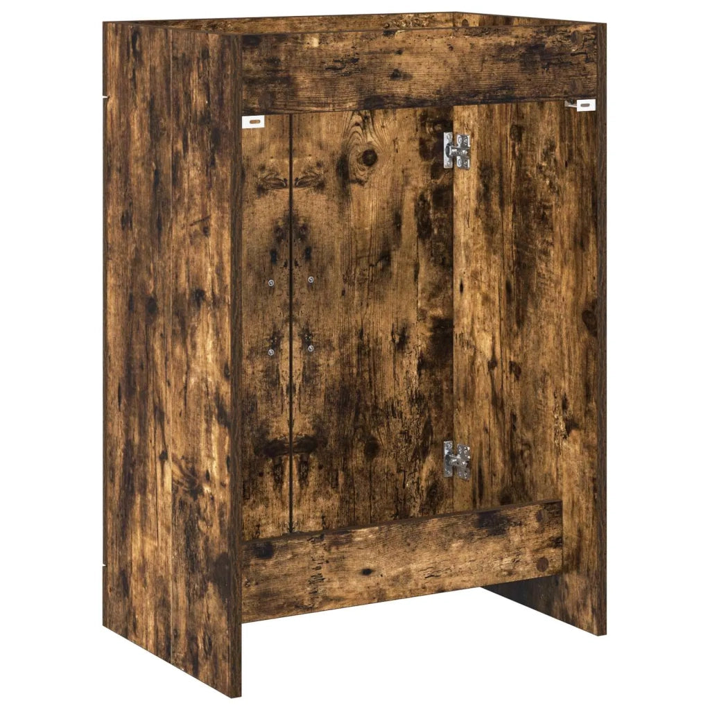 Mobiletto da Bagno Sotto Lavabo Rovere Fumo 78,5 x 37,5 x 81 cm 890692