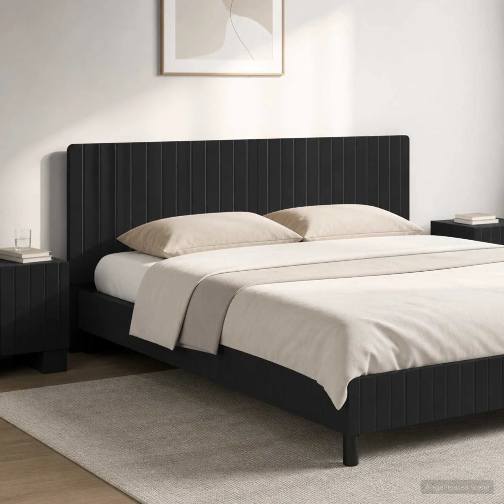 Testiera da Muro ZWOLLE Nero Legno ingegnerizzato 896506