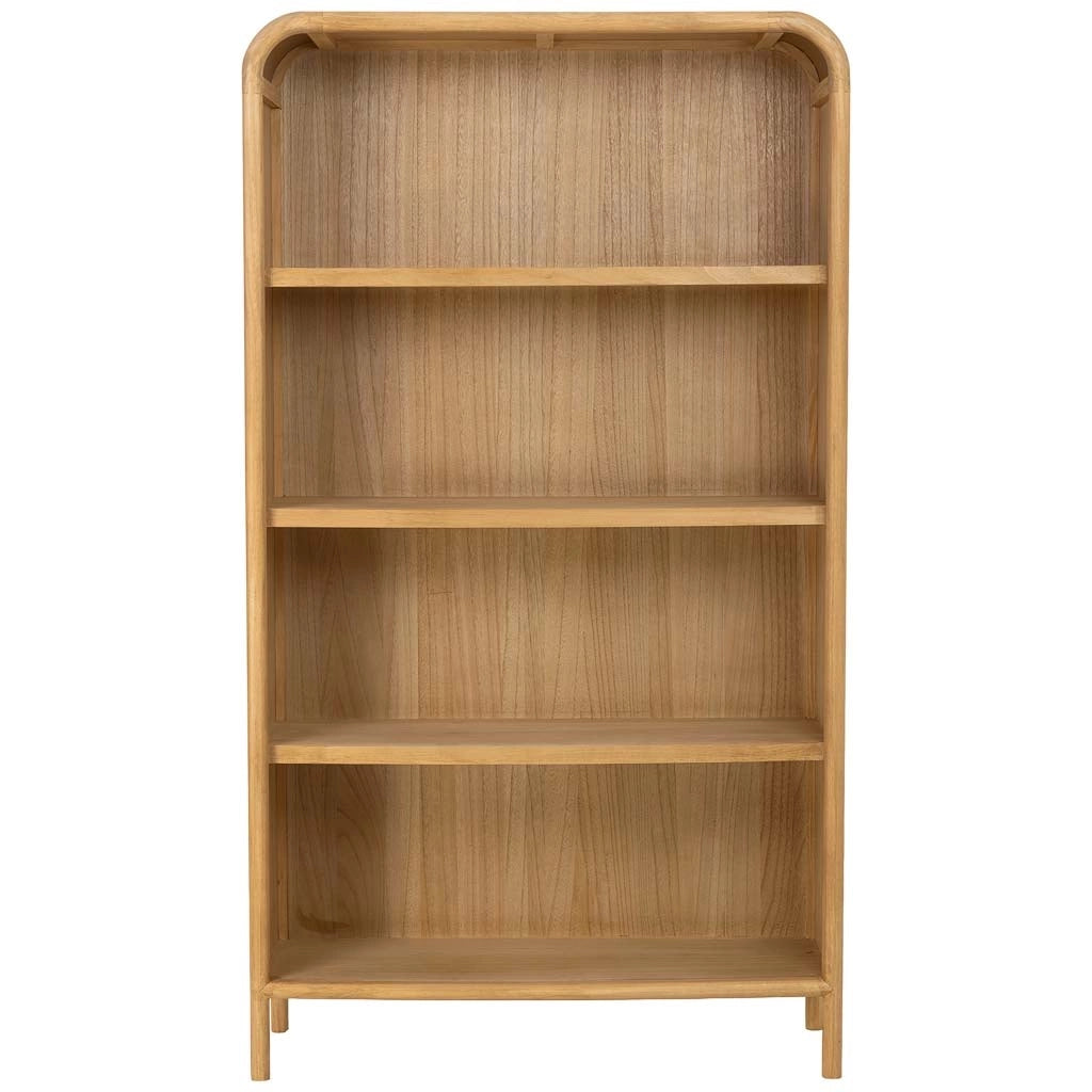 Mensola in legno e rattan marrone 100x35x179h cm