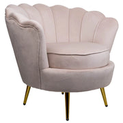 Poltrona in legno imbottita crema 76x75x83h cm