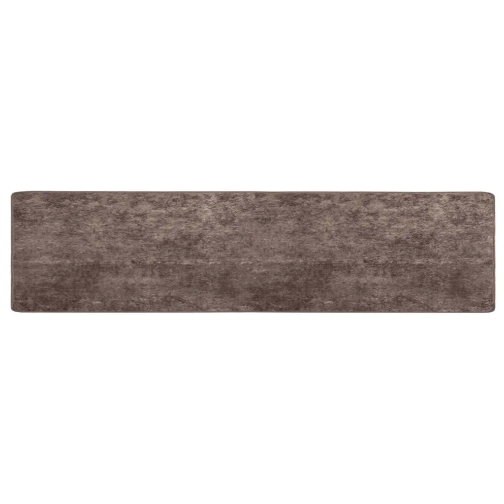Runner Tappeto MARSA Grigio 100 x 450 cm Poliestere e PVC 42023204