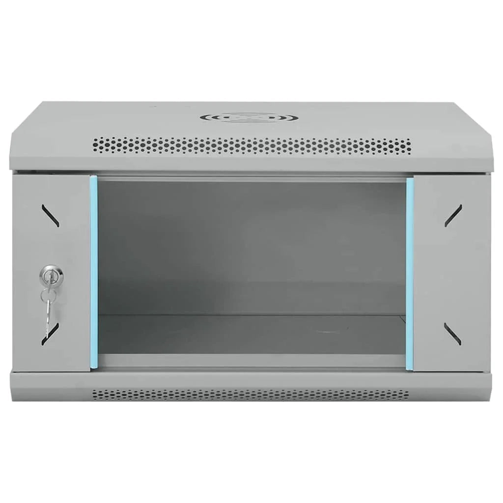 Armadio di rete industriale a parete 53 x 45 x 30 cm sicuro design elegante acciaio grigio 02_0059078