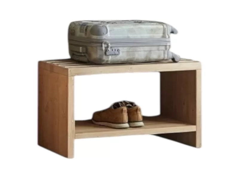 Porta valigie 1 ripiano cortina  in legno massello di abete - Mobili 2G