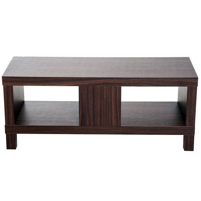 Mobile TV Basso con Vano in Legno Noce 90x35x37 cm