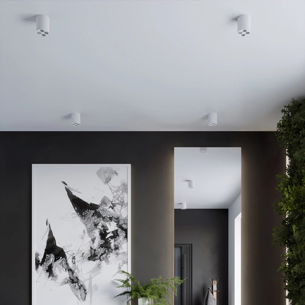 Spot soffitto tubo bianco tondo LED 9W 4000K Pure Lume