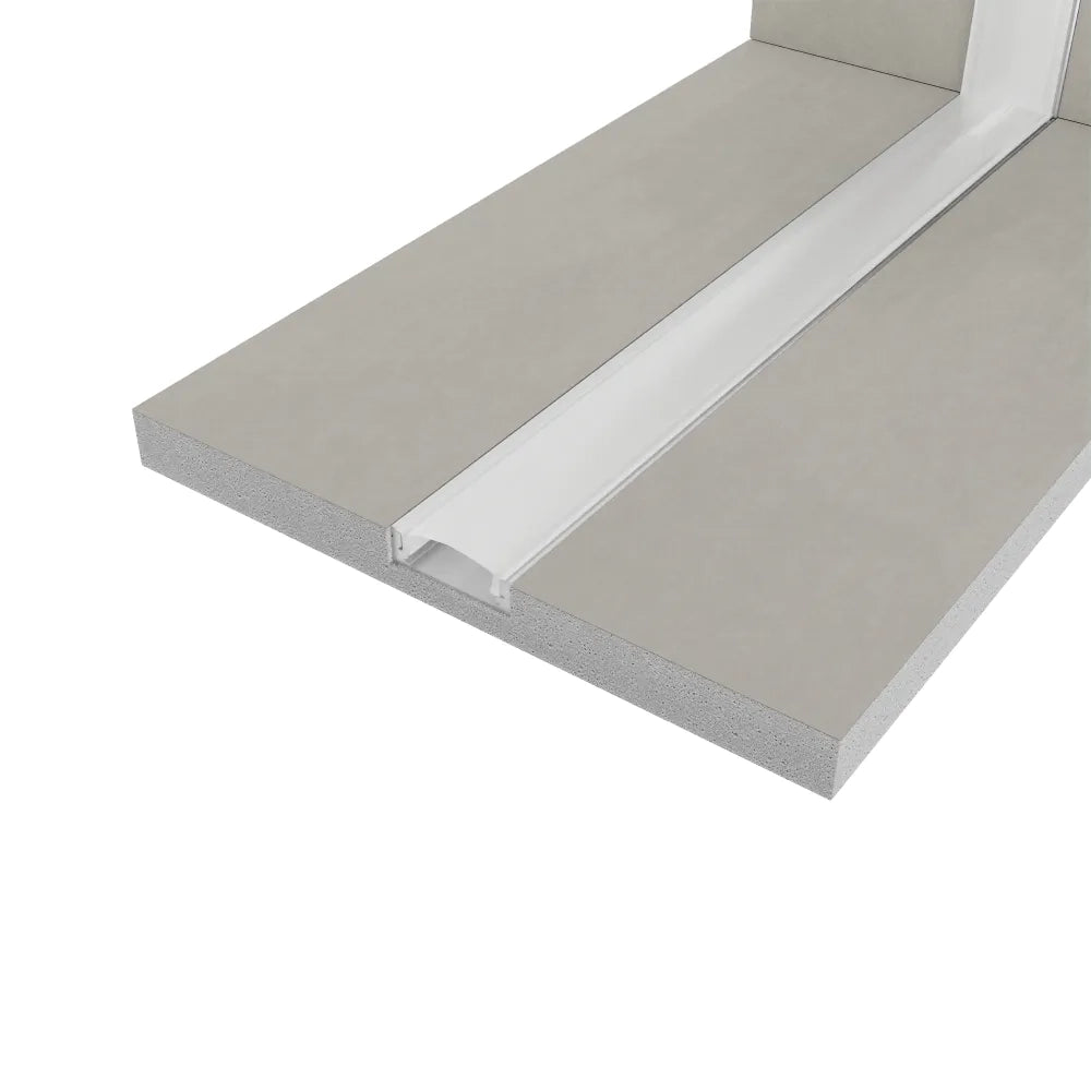 Cartongesso con profilo in alluminio integrato "L" angolo tra soffitto e parete
