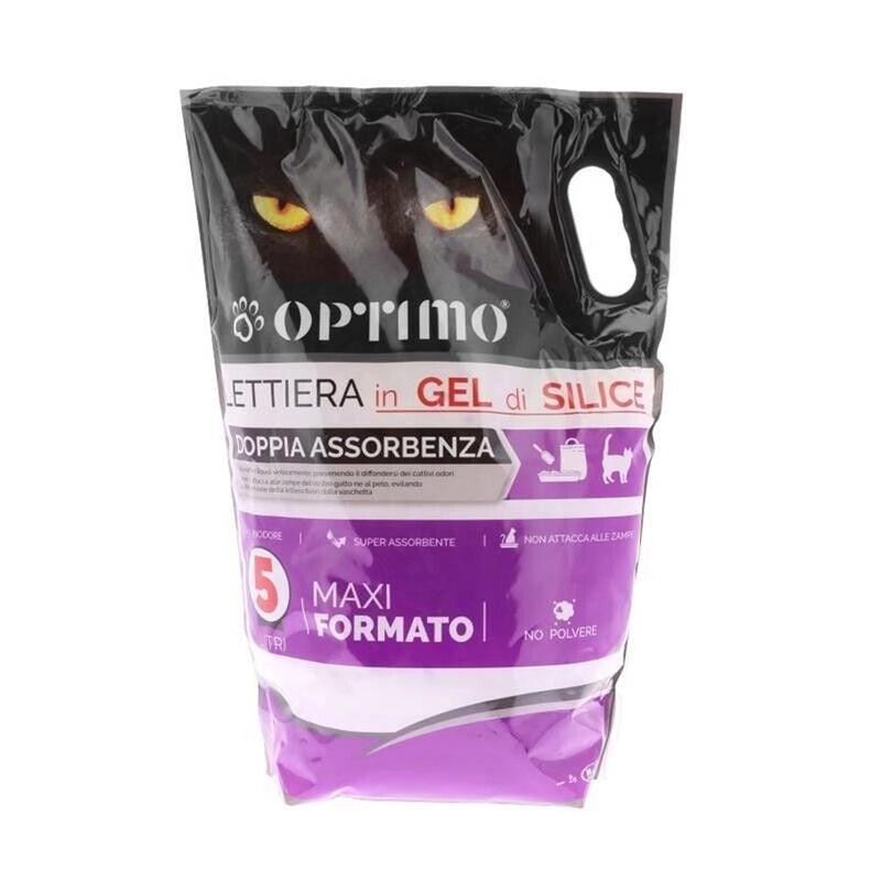 KIT SET 3 PZ OPTIMO LETTIERA PER ANIMALI IN GEL DI SILICE CON ASSORBENZA DI 5 L