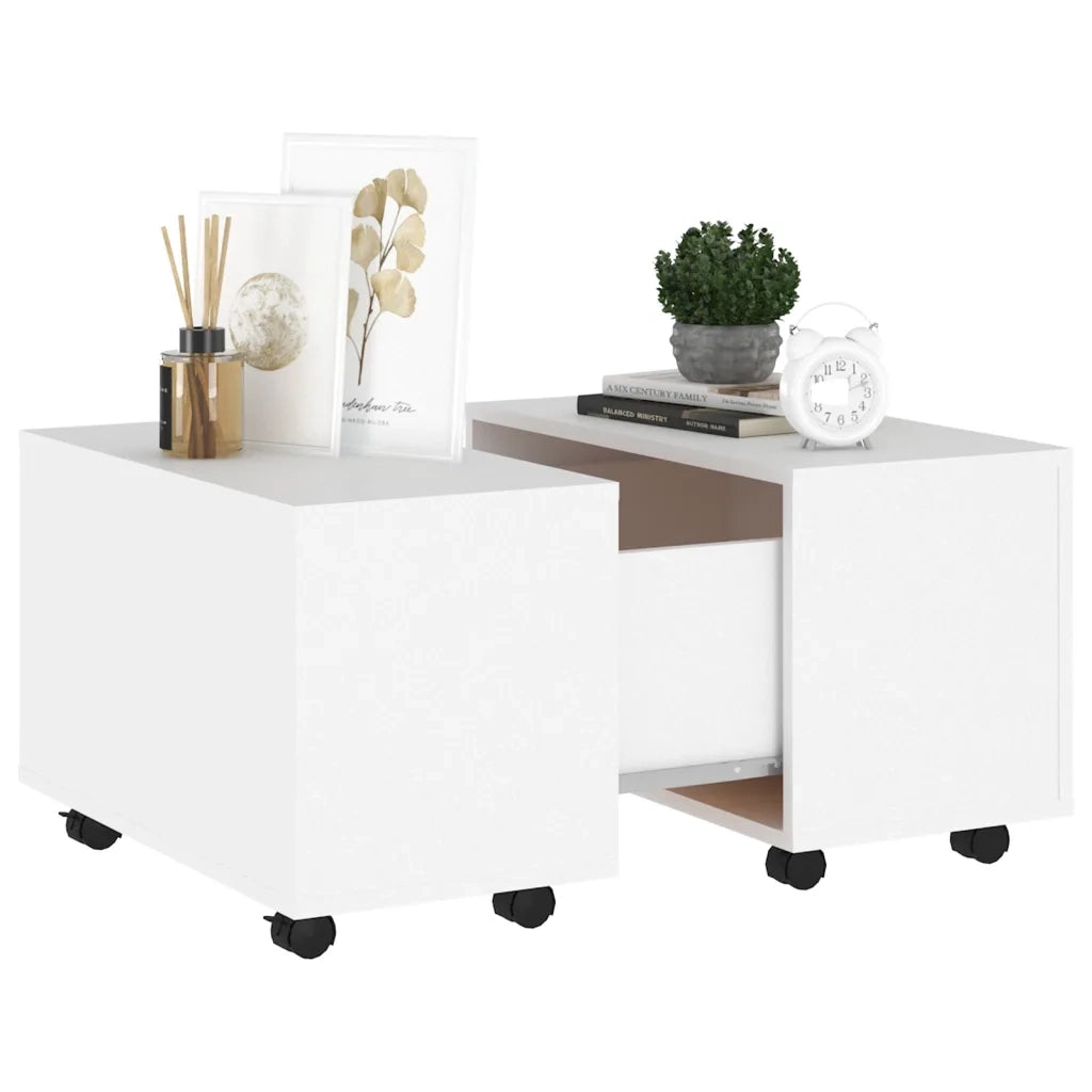 Tavolino da Salotto Bianco 60x60x38 cm in Truciolato cod mxl 10416