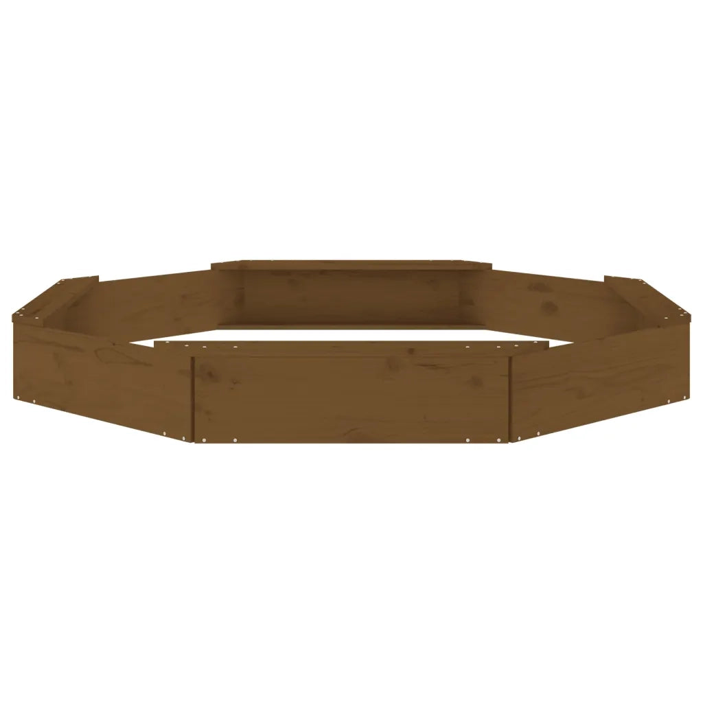 Sabbiera con Sedute Ambra Ottagonale in Legno Massello di Pino 825019