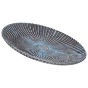 Vassoio decorativo in legno blu 30x30x3h cm