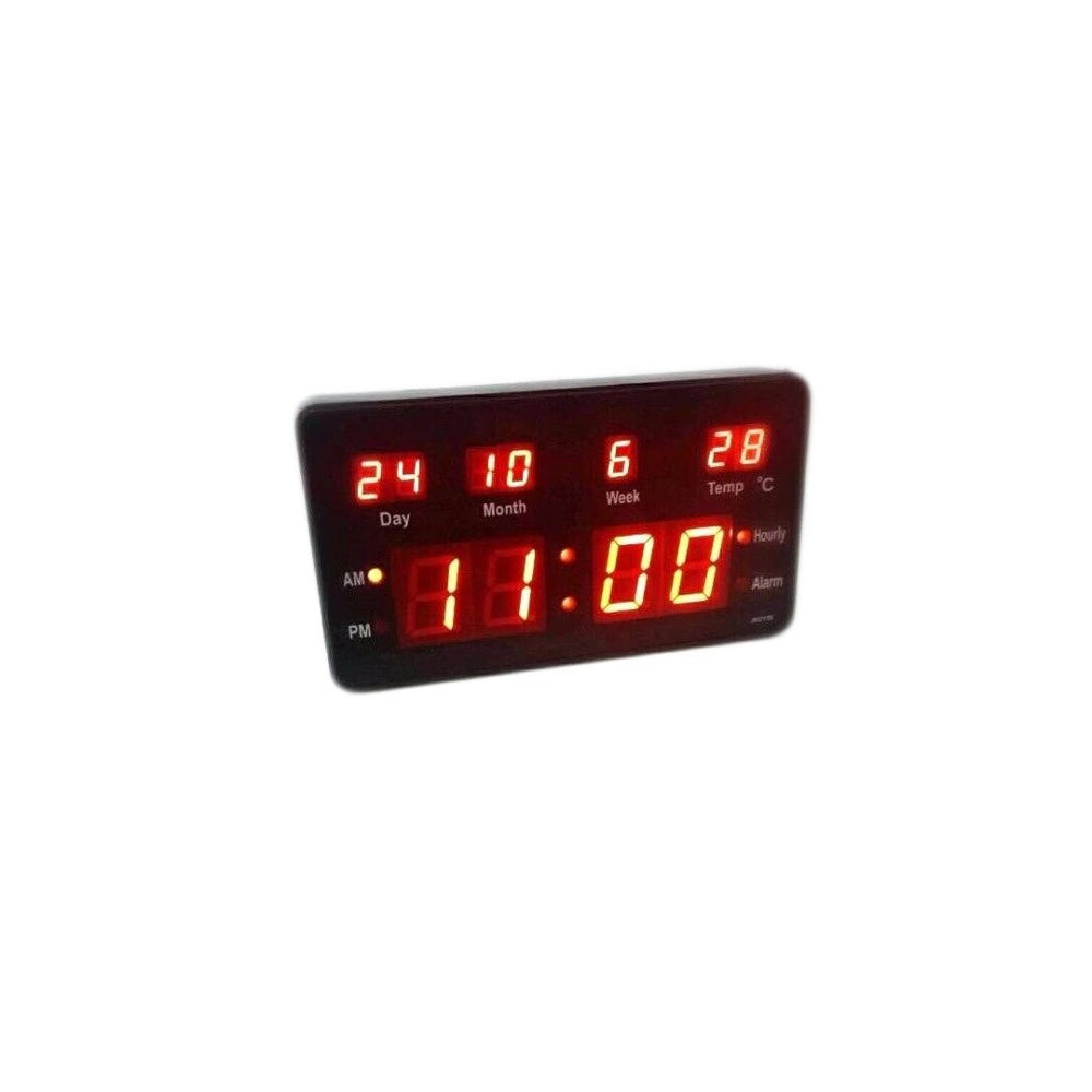 Trade Shop - Orologio Digitale A Led Da Parete Da Scrivania Data Temperatura Sveglia Jh2158 -