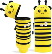 MPXEAVG 2-in-1 tas in silicone morbido, etui kawaii per pennarelli e colori, astuccio in piedi, scatola scolastica per bambina o bambino