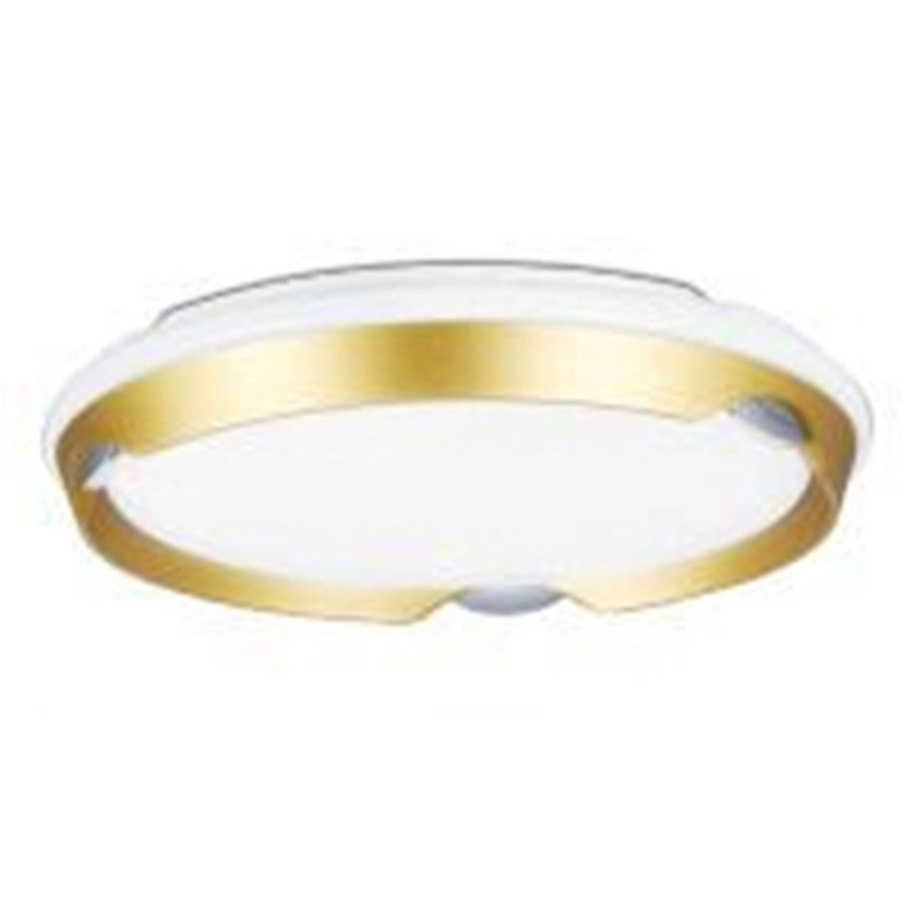 Trade Shop - Plafoniera Led Rotonda Da Soffitto Cerchio Oro Bianco 60w Luce Fredda 6500k 69730 -