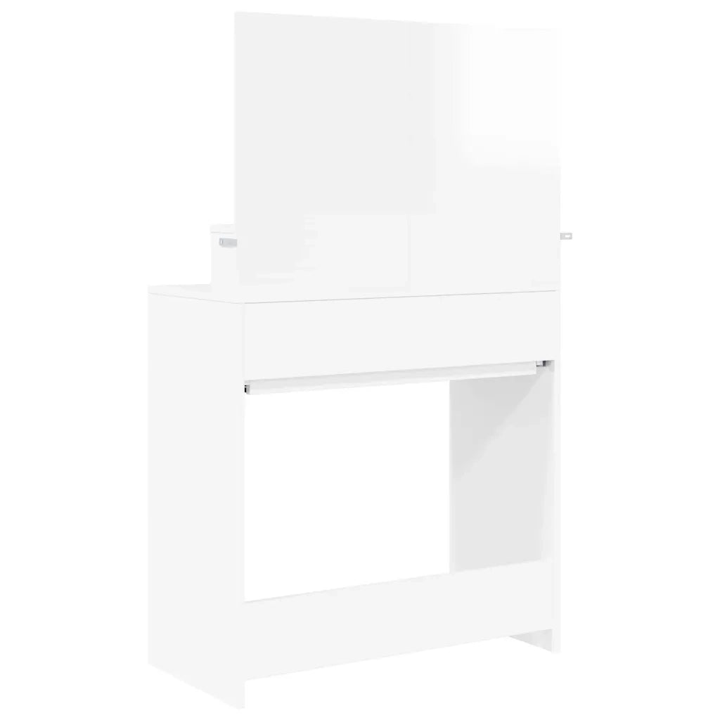 Toeletta | Tavoli da Trucco per Camera da Letto con cassetto Bianco Lucido