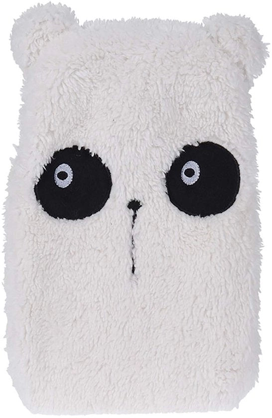 Bottiglia di acqua calda con rivestimento di peluche - Tema animale - 27 x 17 cm - 0,85 litri - Coperchio rimovibile - Ideale per calore e coccole - Fiaschetta di acqua calda