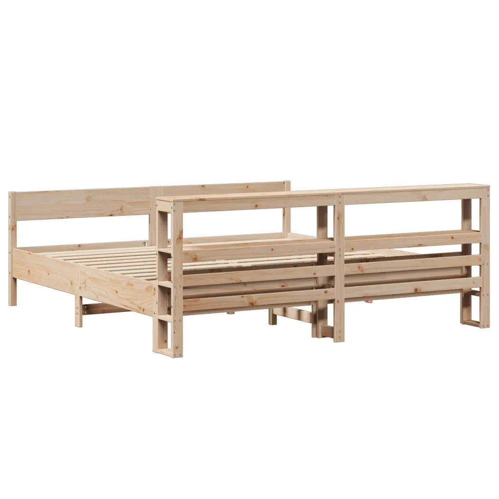 Letto senza Materasso 200x200 cm in Legno Massello di Pino 3306174