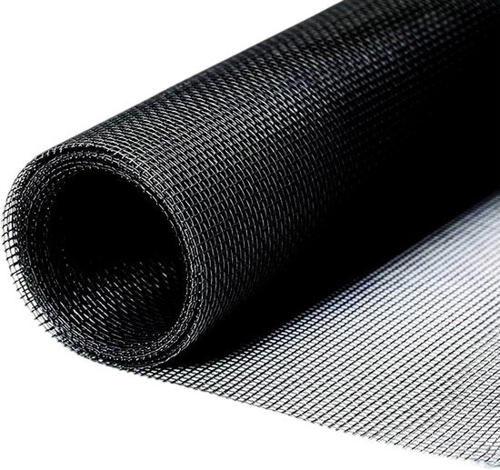 Tessuto per finestre - Protezione insetti - 250 cm x 120 cm - Nero