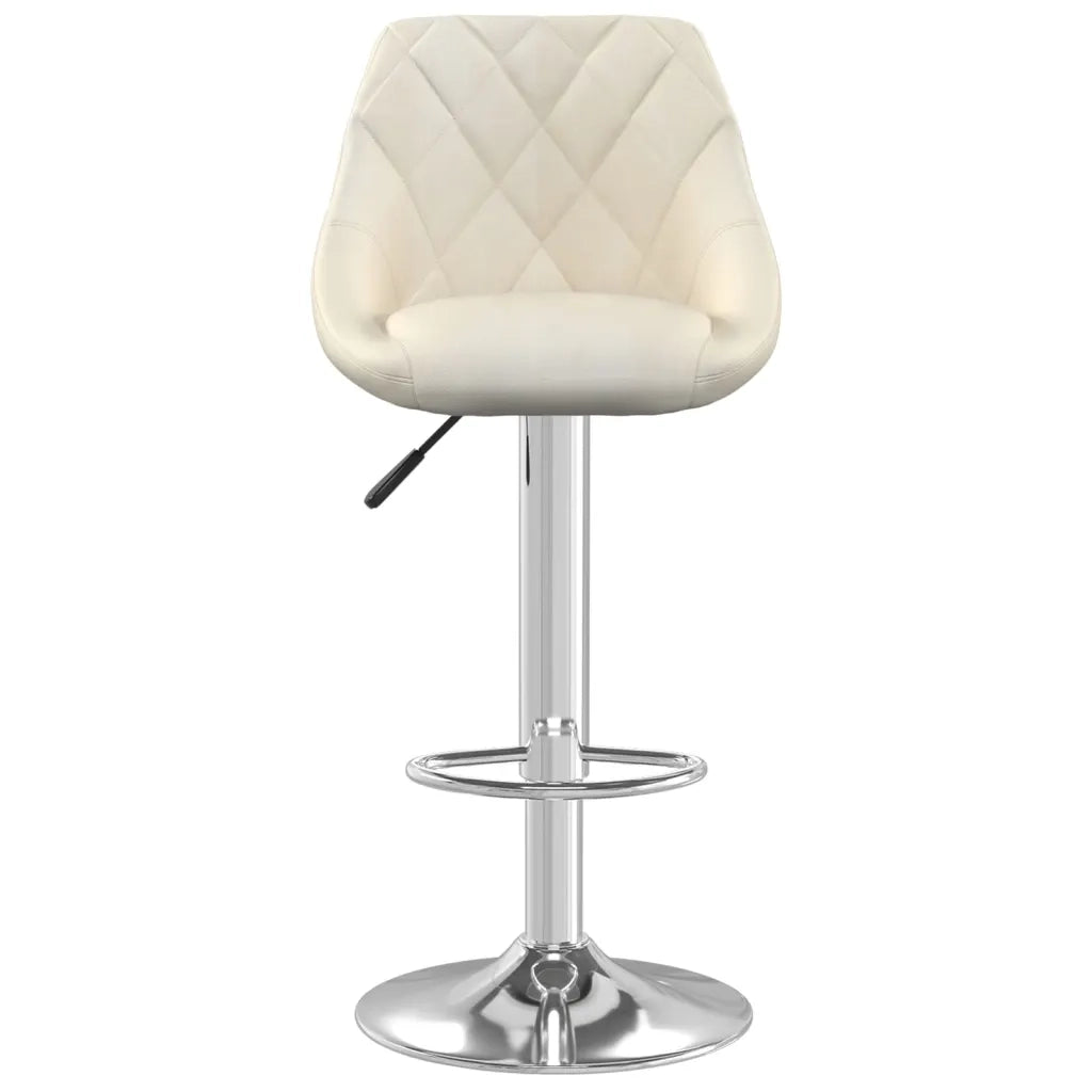 Sgabelli da Bar 2 pz Crema in Velluto cod mxl 58025