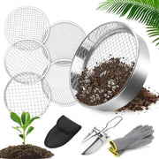 Multiplo 5 in 1 per giardinaggio - acciaio inossidabile - con inserti di rete intercambiabili - 20 cm