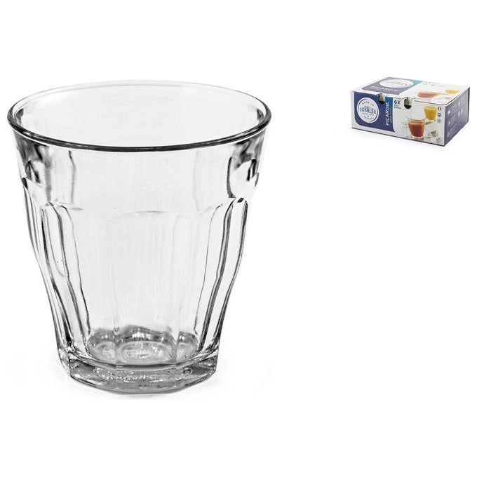 Pengo Confezione 6 bicchieri Picardie in vetro trasparente 25cl