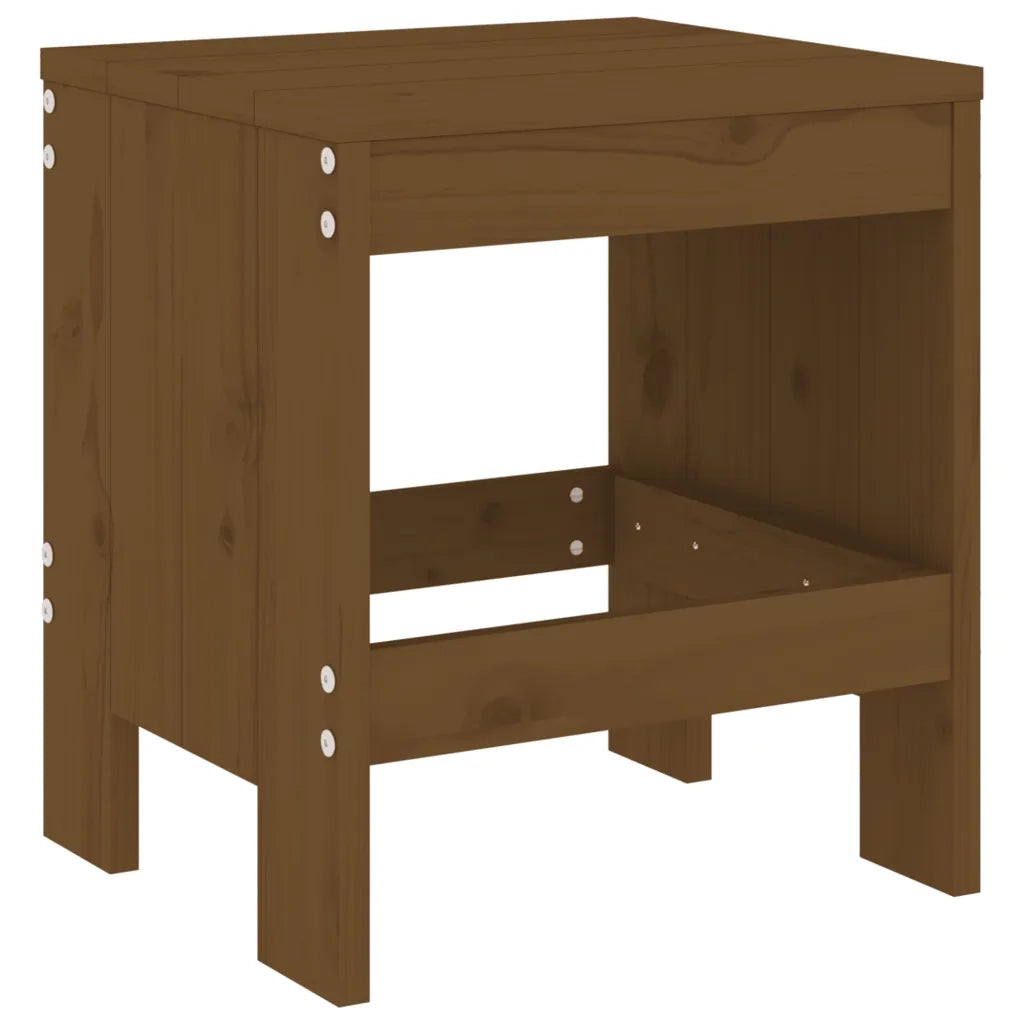 Sgabelli Bar 2 pz Marrone Ambra 40x36x45 cm Legno Massello Pino 825341