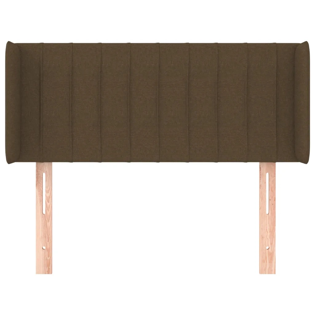 Testiera | Testata ad Orecchio Marrone Scuro 83x16x78/88 cm in Tessuto