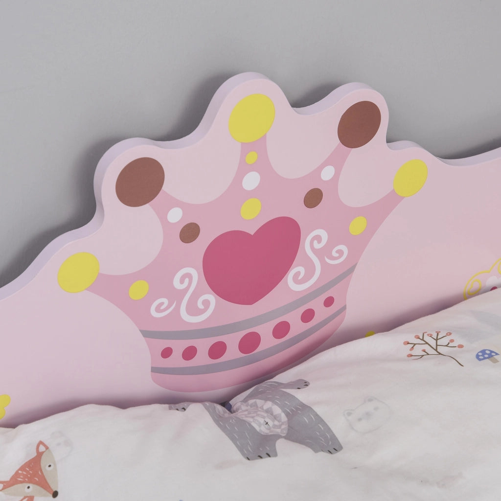 EasyComfort Letto per Bambini con Bordi Rialzati e 6 Gambe in Legno per Cameretta, Lettino per Bimbi da 3-6 Anni, 143x73x60cm, Rosa