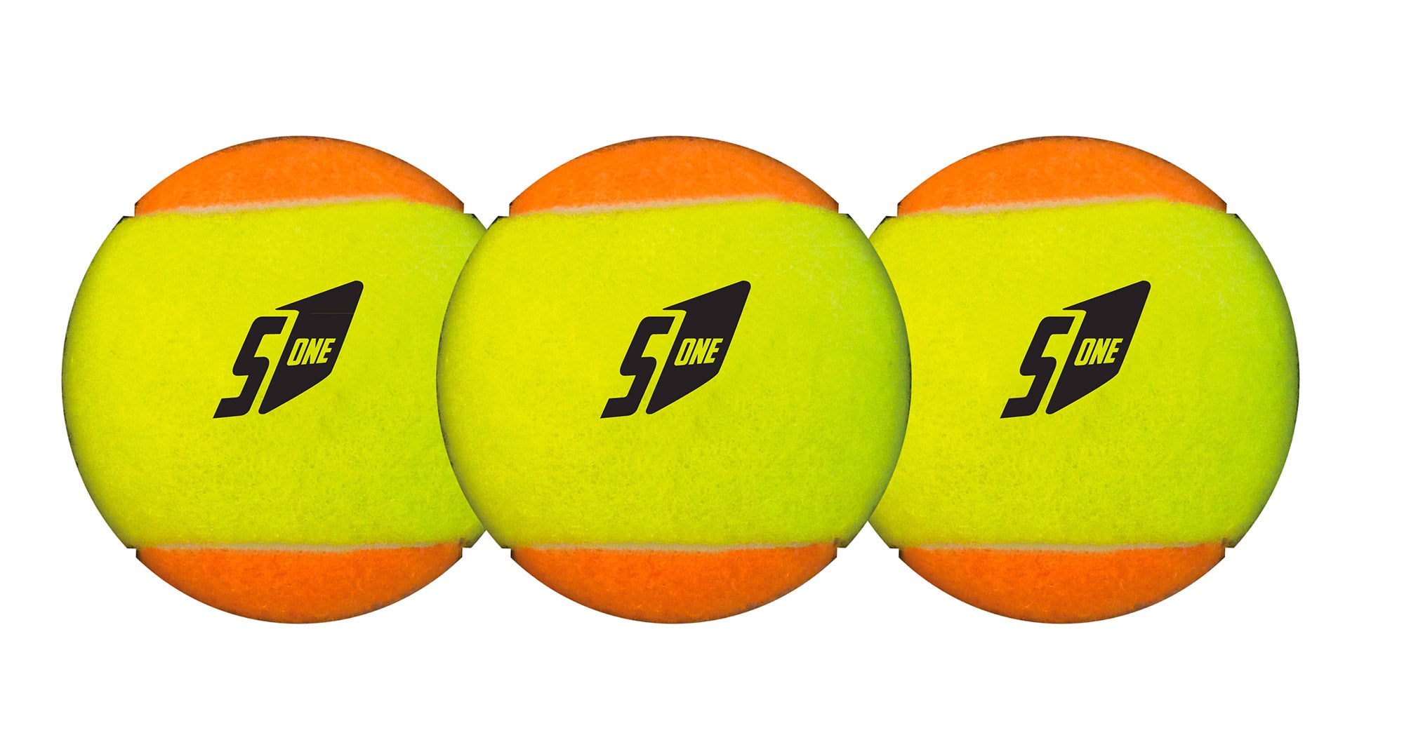 Set 3 Palline per  Beach Tennis Bicolore Giallo/Arancio