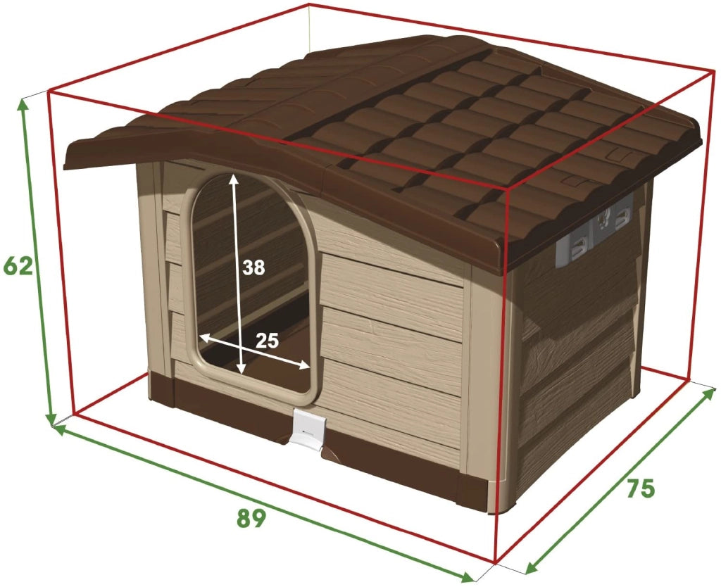 BAMA CUCCIA BUNGALOW 89X75X62 VERDE TAGLIA M