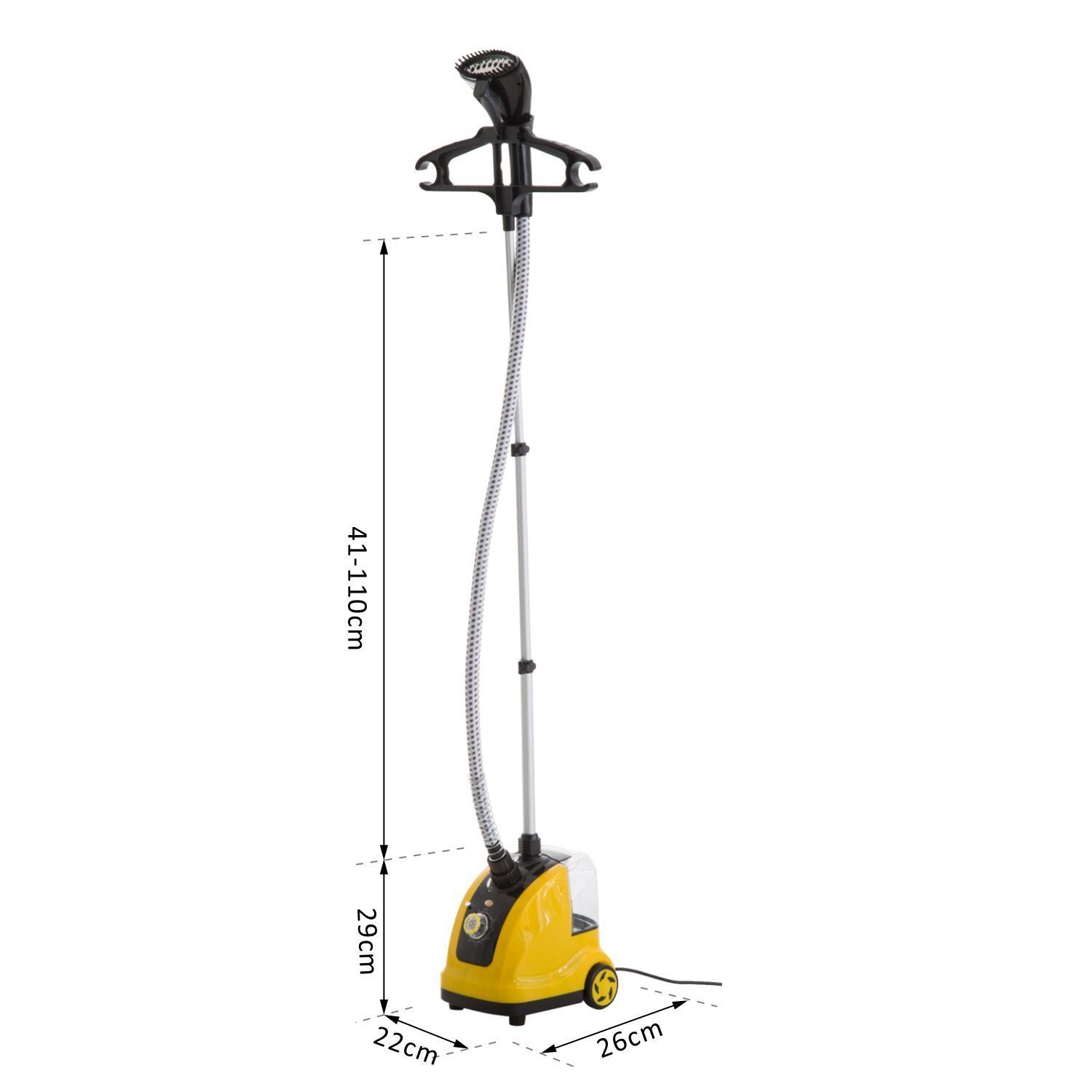 Stiratrice a Vapore Verticale Professionale 1.4L 1800W Giallo