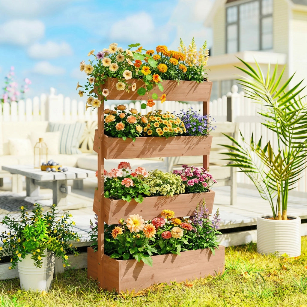 Letto da Giardino Rialzato ¨C Zephmum ¨C Legno