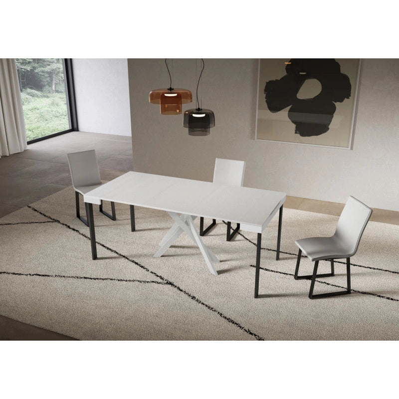 Consolle allungabile 90x40/300 cm Saki Evolution - Bianco Frassino