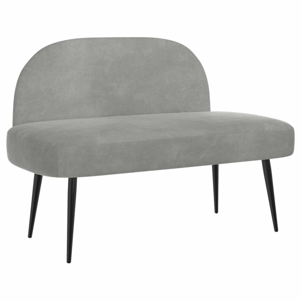 Panchina imbottita con schienale Grigio chiaro 110 x 60 x 76 cm