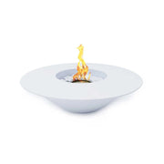 Santorini - Camino a bioetanolo da terra, braciere da giardino ø 60xH15 cm, colore bianco
