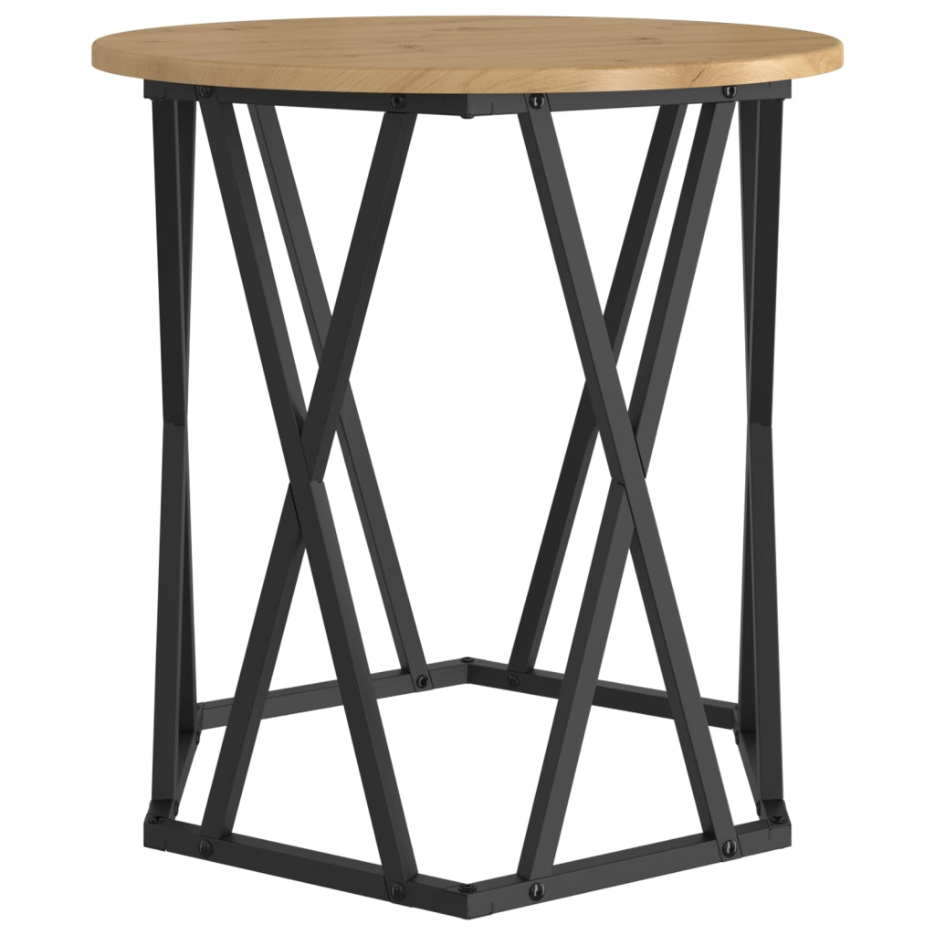 Set di 2 Tavolini in Legno Ingegnerizzato Rovere Artigianale di