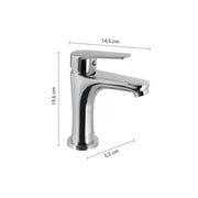Miscelatore Como per lavabo basso cromo 19,6 x 5,3 x 14,5 cm
