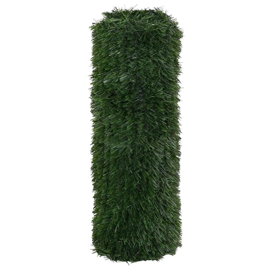Recinzione Artificiale Verde Scuro 1 x 4 m PVC e Acciaio CFW5540692
