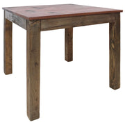 Tavolo da Pranzo in Legno Massello di Recupero Misto 82x80x76cm 244495