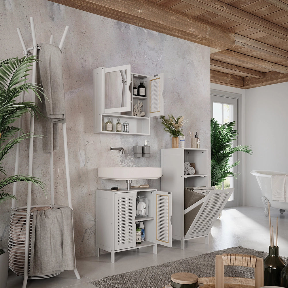 Vicco Set di mobili da bagno Bianco 3 parti