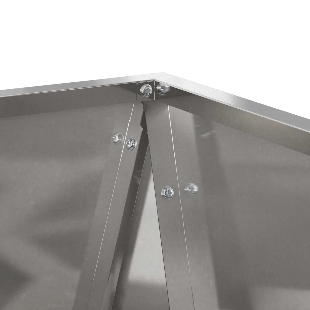 Fioriera 2 pcs Argento 40 x 40 x 75 cm Acciaio inossidabile