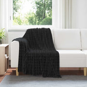 Coperte da Pile 6 pcs Nero 150 x 130 cm Panno