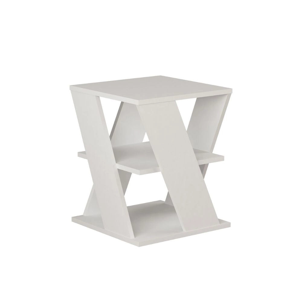 Tavolino da salotto 45x45x55 cm Cyclo bianco