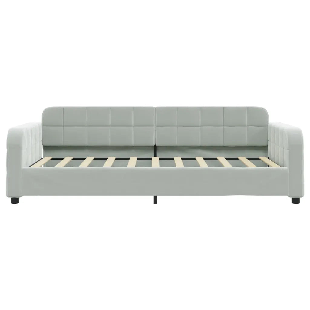 Letto da Giorno Grigio Chiaro 90x190 cm in Velluto 354071