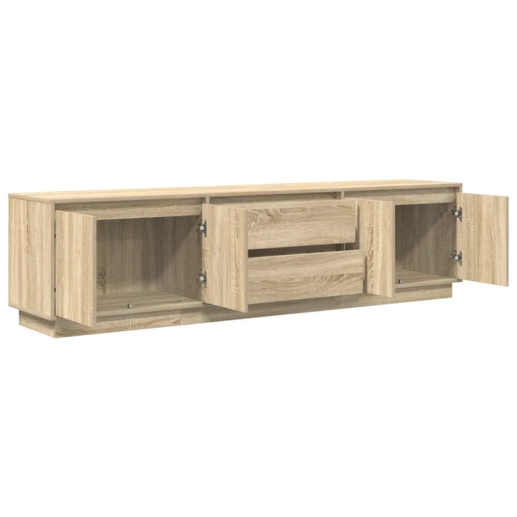 vidaXL Mobile Porta TV con Luci LED Rovere Sonoma 193,5x41x50 cm