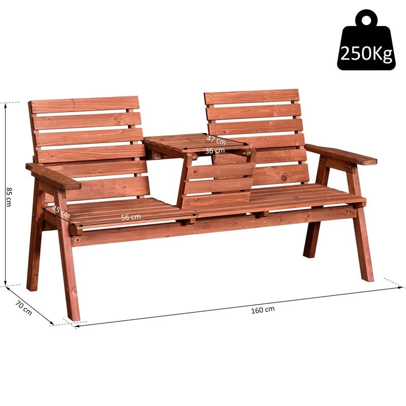 PANCHINA IN LEGNO DI ABETE DA GIARDINO BIPOSTO CONVERTIBILE 160X70X85 CM